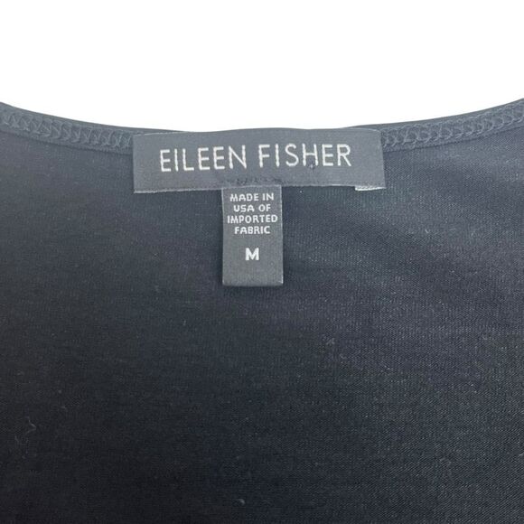 Eileen Fisher Womens Scoop Neck Stretch Jersey Shell Tank Top Black Size Medium - Picture 4 of 14